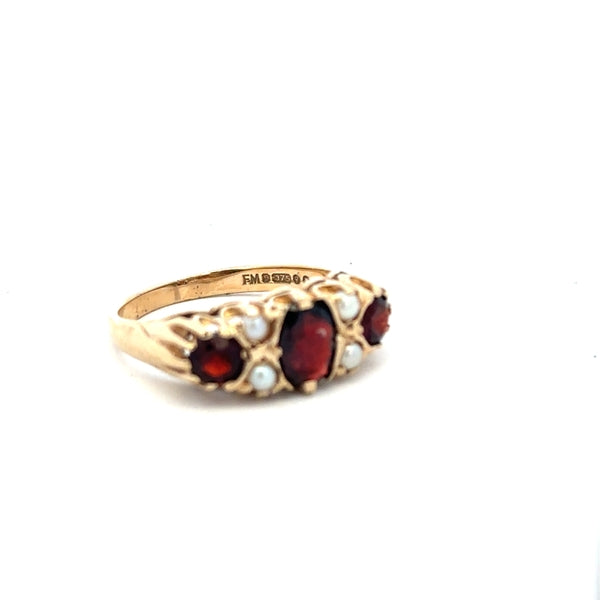 9ct yellow gold ring in size O, unbranded, with a smooth polished finish and classic design visible in the image.