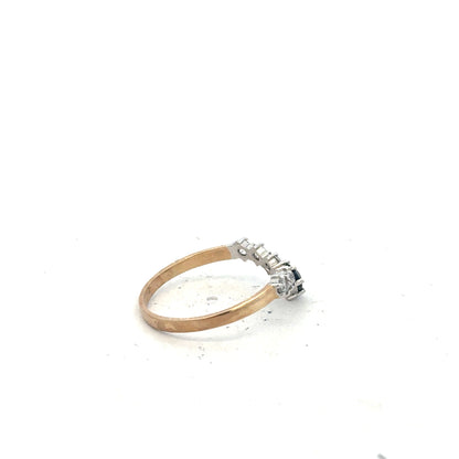 9ct yellow gold ring in size O with a smooth polished band, unbranded jewelry for elegant wear.