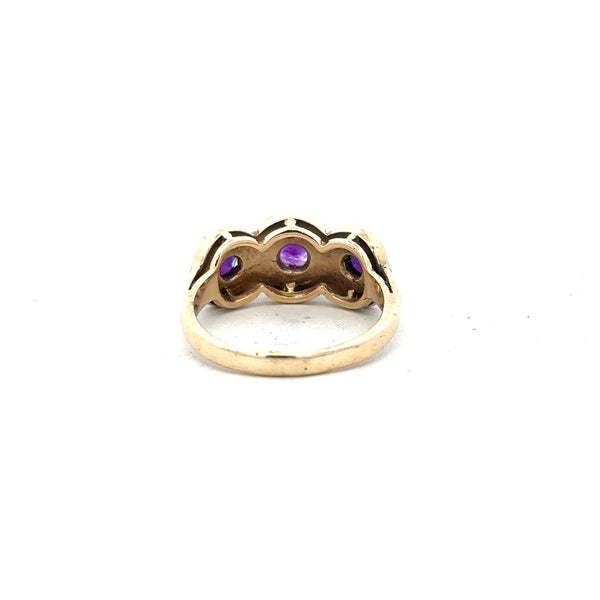 9ct yellow gold ring in size O with a simple smooth band, unbranded jewelry crafted from yellow gold.