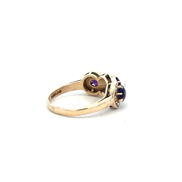 9ct yellow gold ring in size O, featuring a smooth band design, unbranded jewelry piece with polished finish.