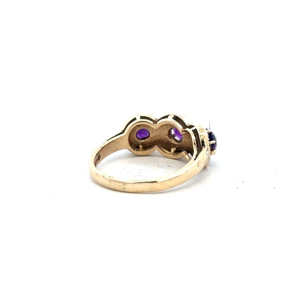 9ct yellow gold ring in size O, featuring a polished band and simple design, unbranded jewelry image.