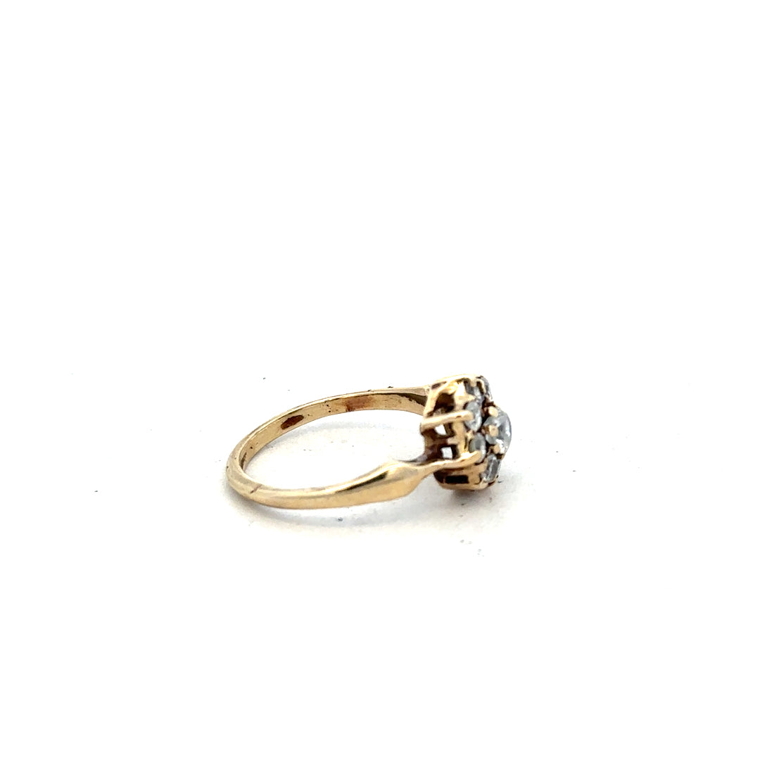 9ct yellow gold ring in size O, featuring a smooth band design, unbranded jewelry.