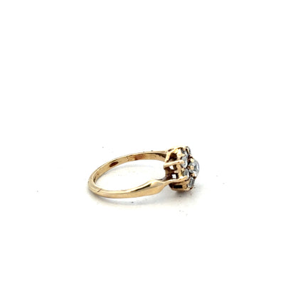 9ct yellow gold ring in size O, featuring a smooth band design, unbranded jewelry.
