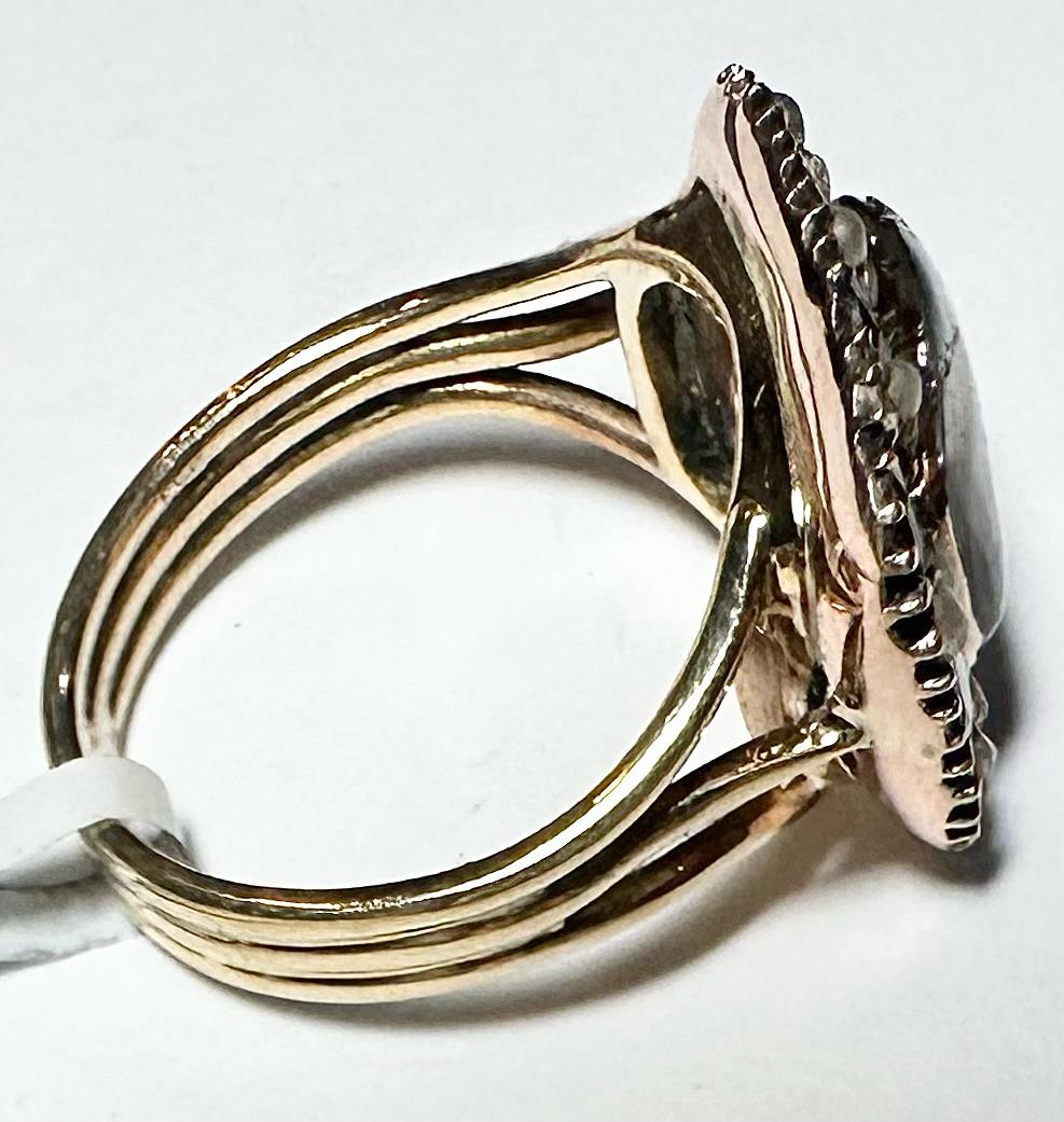 9ct yellow gold ring size O1/2, unbranded, showcasing a smooth band with a polished finish.