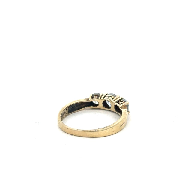 9ct yellow gold ring size O1/2 with a polished band, unbranded, showcasing fine craftsmanship and elegant design.
