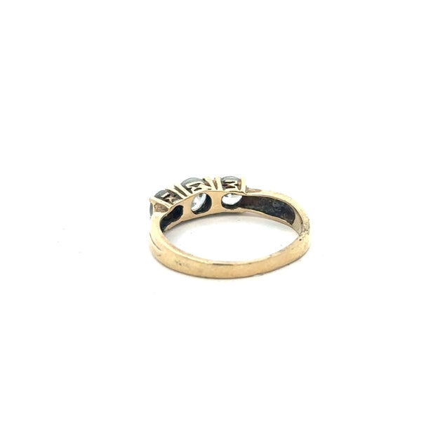 9ct yellow gold ring in size O1/2 with a smooth band, unbranded, displayed on a neutral background.