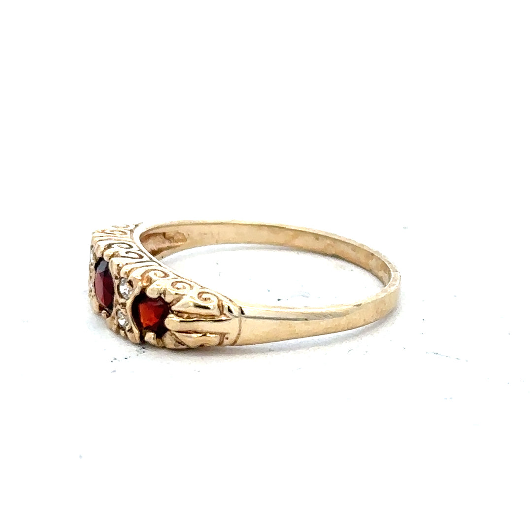 9ct yellow gold ring in size O1/2, featuring a smooth polished band and classic design.