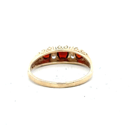 9ct yellow gold ring in size O1/2, unbranded, featuring a smooth polished band, shown in a close-up view.