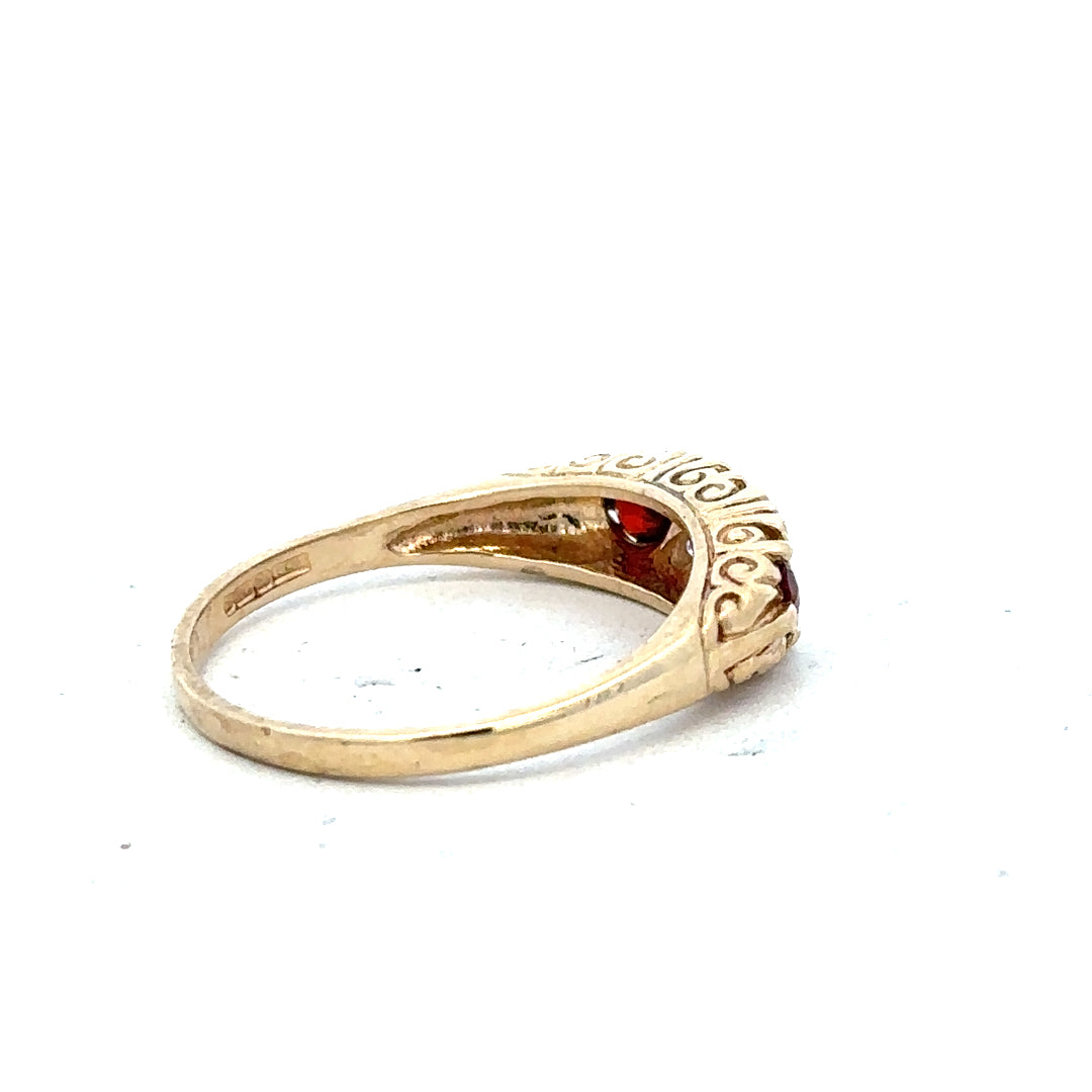 9ct yellow gold ring in size O1/2, featuring a smooth band and polished finish, unbranded jewelry accessory.
