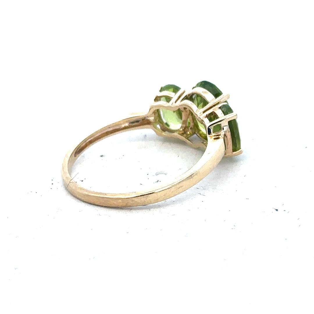 9ct yellow gold ring in size P with a smooth band, unbranded jewelry, displayed on a neutral background.