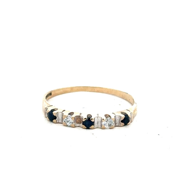 9ct yellow gold ring in size P with a smooth band, unbranded jewelry, showcasing a close-up view of the elegant design.
