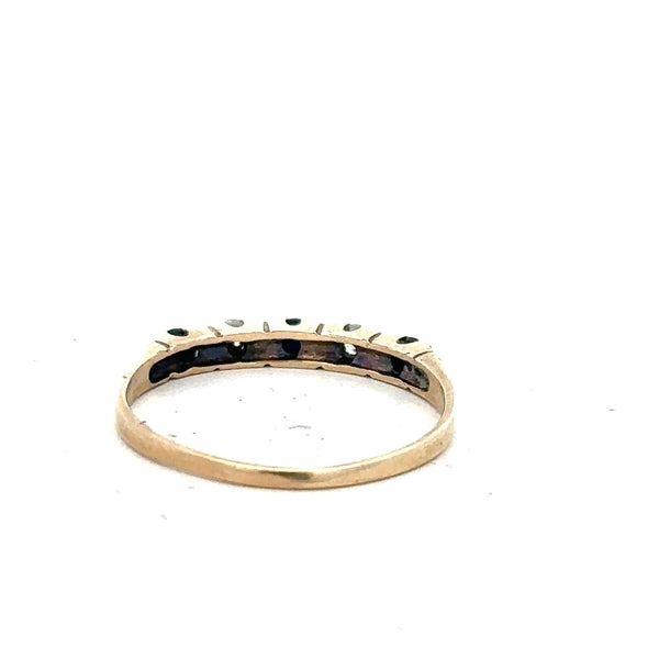 Yellow gold ring in size P featuring a simple, polished band design, unbranded 9ct gold jewelry.