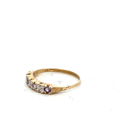 9ct yellow gold ring size P with smooth band, unbranded jewelry, showcasing a close-up view of the elegant gold ring.