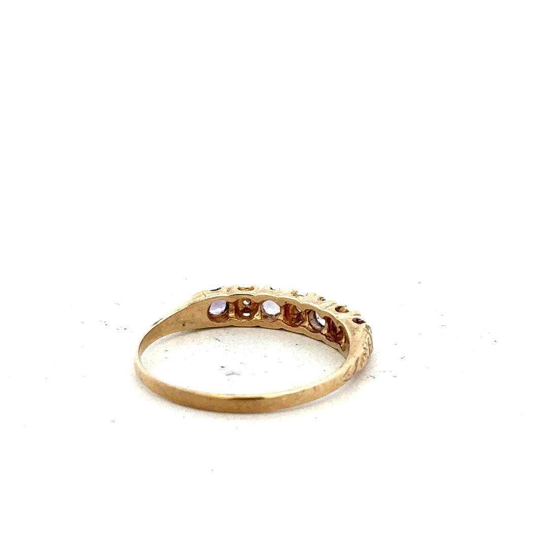 9ct yellow gold ring in size P, featuring a smooth polished band, unbranded jewelry for elegant everyday wear.