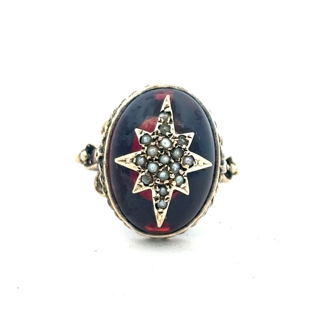 9ct yellow gold ring in size P with a simple band design, unbranded jewelry image.