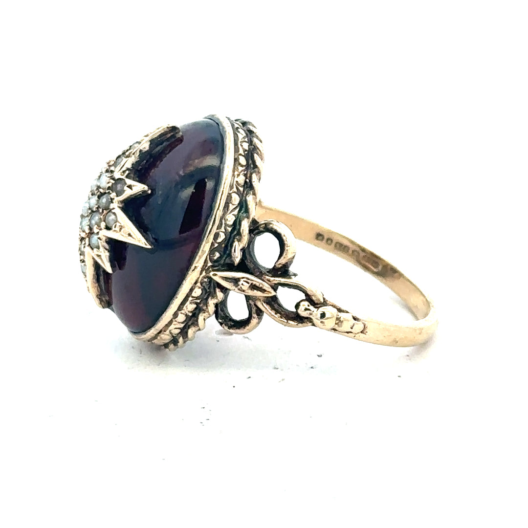 9ct yellow gold ring in size P, featuring a smooth band design, crafted from genuine yellow gold.