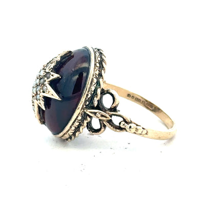 9ct yellow gold ring in size P, featuring a smooth band design, crafted from genuine yellow gold.