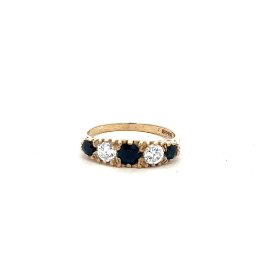 9ct yellow gold ring in size P with a simple, polished band, unbranded jewelry for everyday wear.