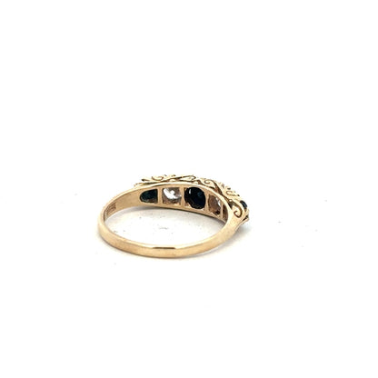 9ct yellow gold ring in size P with a smooth band, unbranded jewelry perfect for everyday wear.
