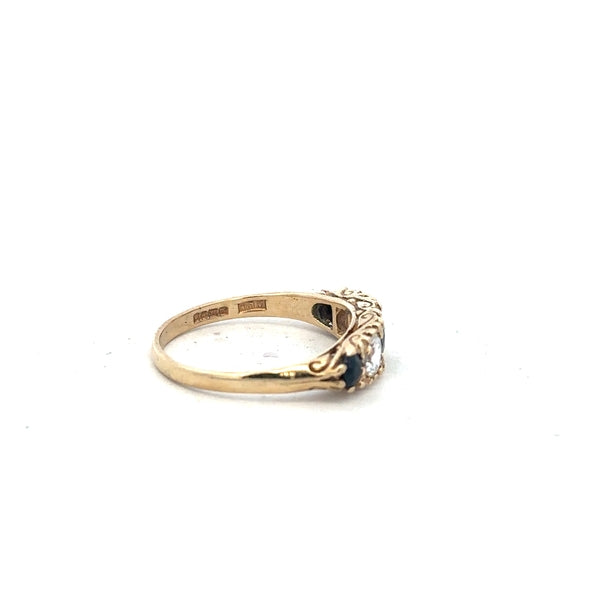 9ct yellow gold ring in size P, featuring a smooth polished finish and classic design.