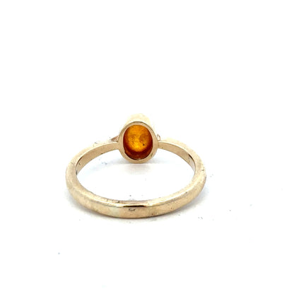 9ct yellow gold ring in size P, featuring a smooth band and classic design, unbranded jewelry accessory.