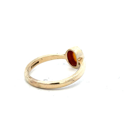9ct yellow gold ring in size P with a smooth band, unbranded jewelry designed for elegant everyday wear.