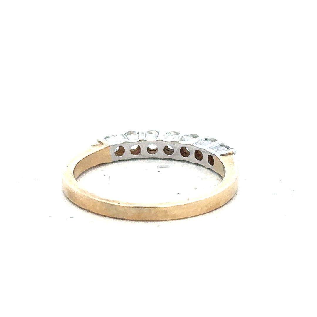 9ct yellow gold ring in size P with a simple band design, unbranded jewelry for elegant everyday wear.