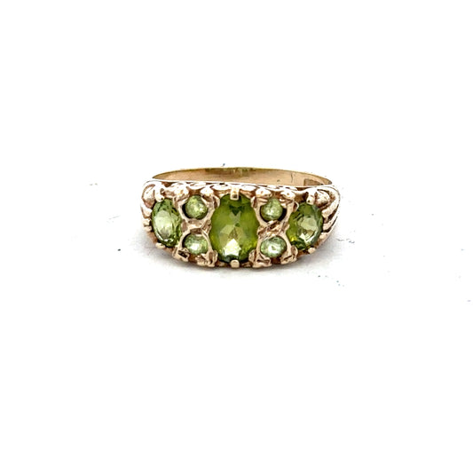 9ct yellow gold ring size P1/2 with smooth band, unbranded jewelry, shown on a plain background.