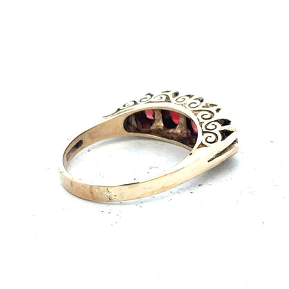 9ct yellow gold ring in size Q, unbranded, featuring a smooth polished band suitable for everyday wear.