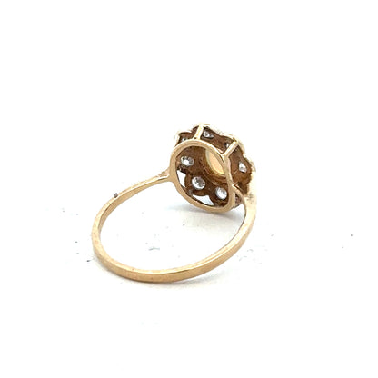 9ct yellow gold ring in size Q with a smooth band, unbranded, showcasing classic jewelry craftsmanship.