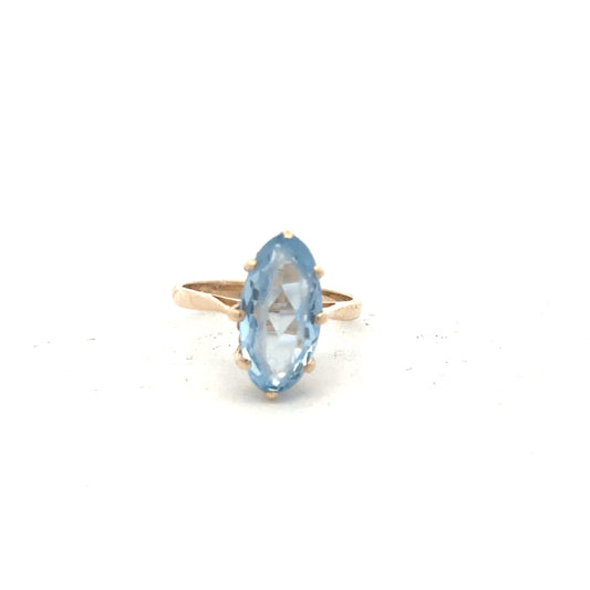 9ct yellow gold ring in size Q with a smooth band, unbranded, showcasing classic jewelry style.