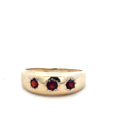 9ct yellow gold ring in size Q with a smooth band, unbranded, showcasing a classic and elegant design.