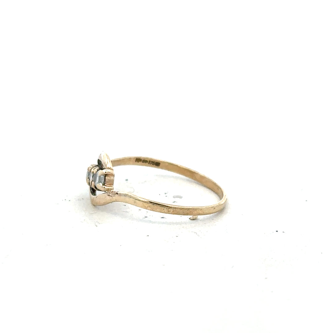 9ct yellow gold ring in size Q with a smooth band, unbranded jewelry suitable for elegant everyday wear.