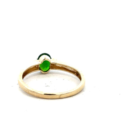 Yellow gold ring in size R with a simple band design, crafted from 9ct gold, unbranded jewelry piece.