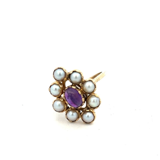 9ct yellow gold ring in size R1/2, unbranded, featuring a smooth polished band and classic design.