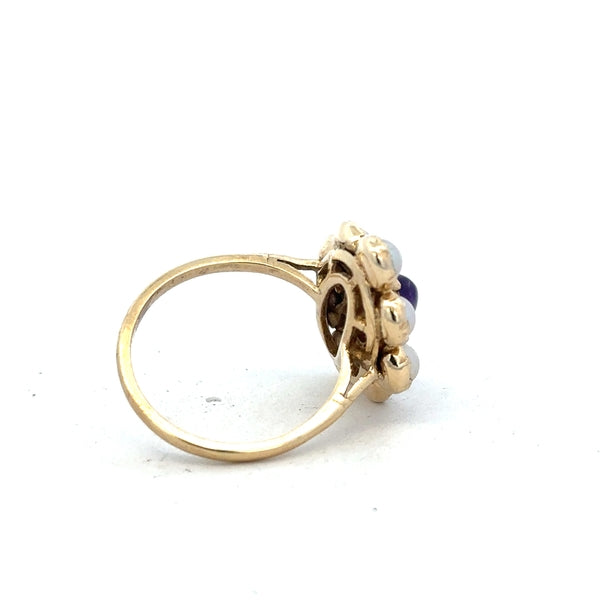 9ct yellow gold ring in size R1/2, unbranded, with smooth polished band and classic design.