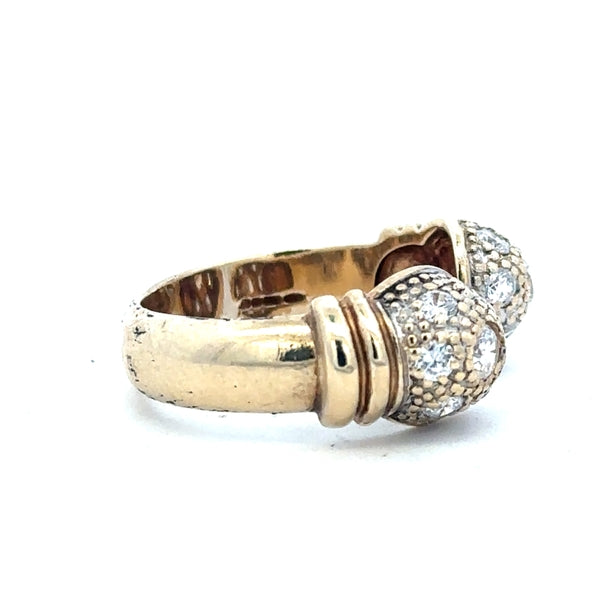 9ct yellow gold ring in size S with a smooth polished surface, unbranded jewelry for women or special occasions.