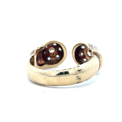 9ct yellow gold ring size S with a smooth polished band, showcasing classic jewelry craftsmanship.