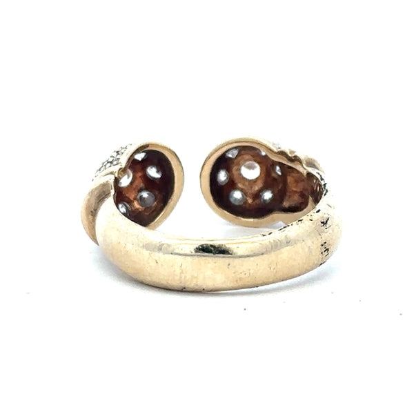 9ct yellow gold ring in size S featuring a smooth band, unbranded, with a shiny polished finish.