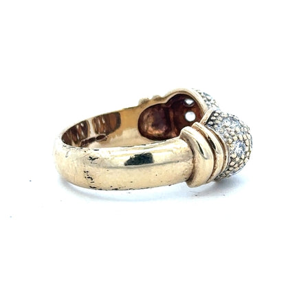 9ct yellow gold ring in size S, showcasing a smooth, polished band with a simple, elegant design.