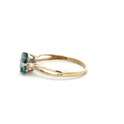 9ct yellow gold ring in size S, featuring a simple, elegant band with a polished finish.