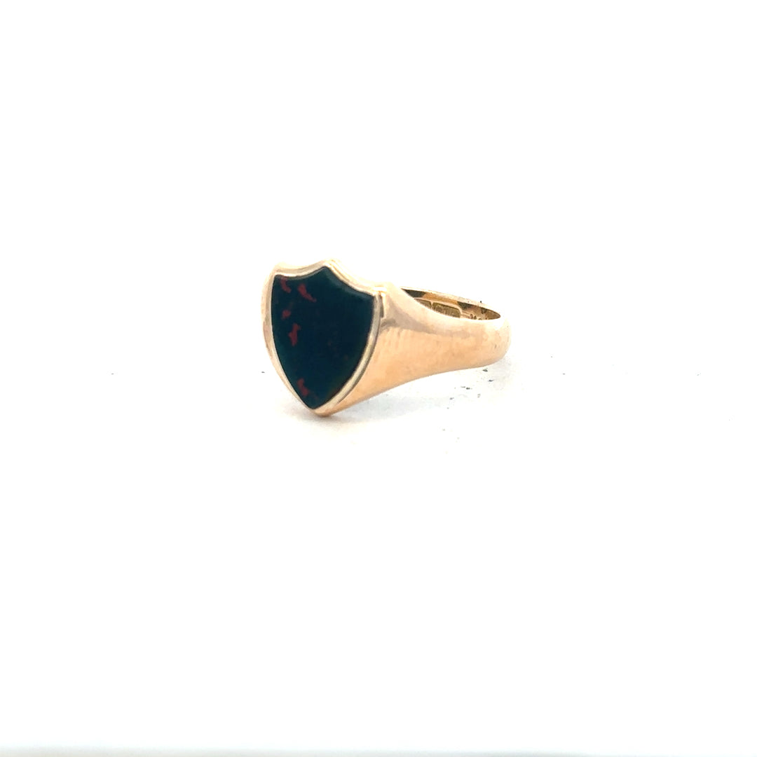 9ct yellow gold ring in size T with a smooth band, unbranded jewelry designed for elegant everyday wear.