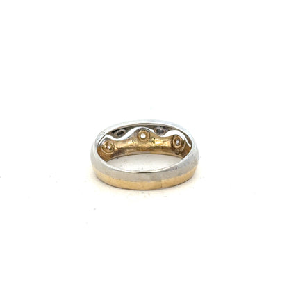 9ct yellow gold ring in size U, unbranded, with a smooth polished band designed for elegant jewelry styling.
