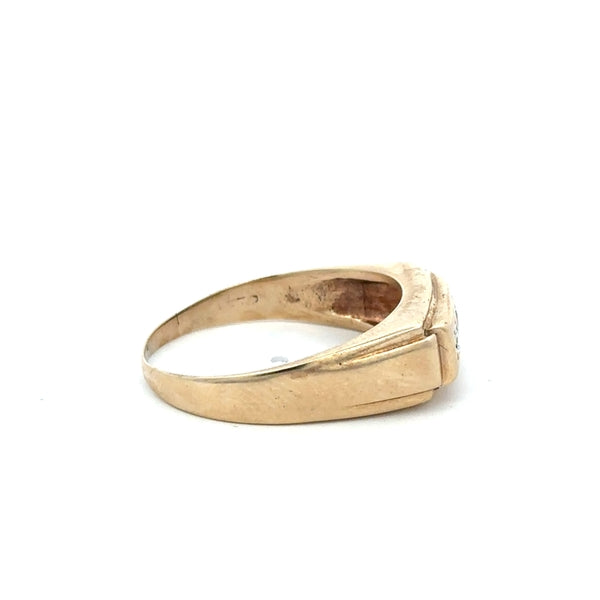9ct yellow gold ring in size W, unbranded, showcasing a smooth polished band with a classic design for elegant wear.