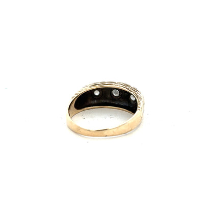9ct yellow gold ring in size W with a simple polished band, unbranded jewelry for everyday wear.