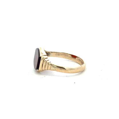 9ct yellow gold ring in size Y1/2, featuring a smooth band and polished finish, unbranded jewelry piece.