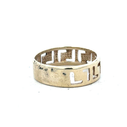 9ct yellow gold ring size Z with smooth band, unbranded jewelry showcasing elegant craftsmanship and polished finish.