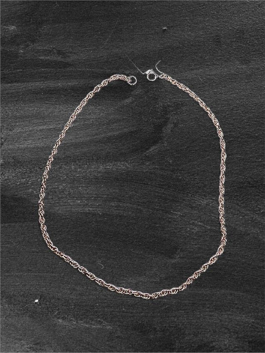 9ct yellow gold rope chain, 16-inch length, 9.4g, unbranded jewelry, close-up of textured gold chain with lobster clasp.