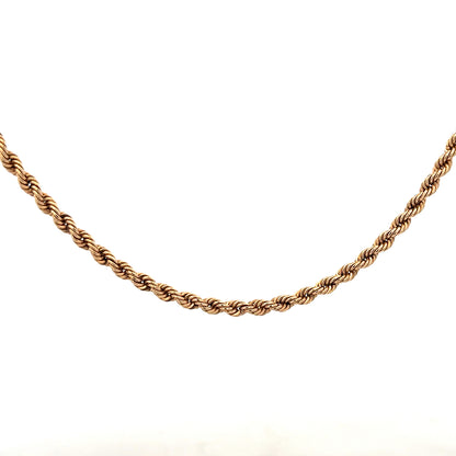 9ct yellow gold rope chain weighing 5.5g, showcasing its twisted design and polished finish, jewelry accessory.