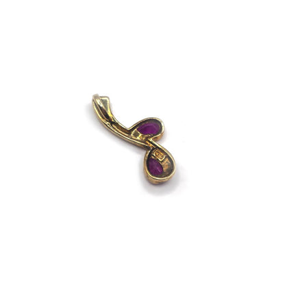 9ct yellow gold ruby pendant, 1.2g, featuring a vibrant ruby gemstone on an unbranded gold chain.